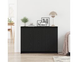 vidaXL - Dressoir - Zwart - 102 - x - 33 - x - 75 - cm - Bewerkt - hout