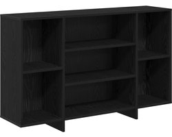 vidaXL - Dressoir - Zwart - eiken - Bewerkt - hout