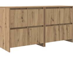 vidaXL - Dressoirs - 2 - pcs - artisanaal - eikenkleurig - 70 - x - 41 - x - 75 - cm