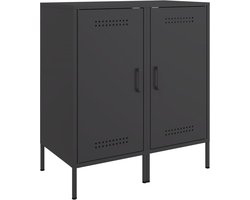 vidaXL - Dressoirs - 2 - st - 36x39x79 - cm - staal - zwart