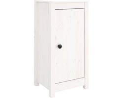 vidaXL - Dressoirs - 2 - st - 39x35x80 - cm - massief - grenenhout - wit