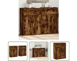 vidaXL Dressoirs 2 st 60x30x84 cm bewerkt hout gerookt eikenkleurig