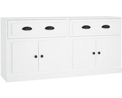 vidaXL - Dressoirs - 2 - st - bewerkt - hout - wit
