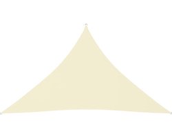vidaXL Driehoekig Zonnescherm - Zonnescherm - Zonnescherm driehoekig 3x3x4,24 m oxford stof crèmekleurig - Outdoor Decoratie - Tuindecoratie - Patio Scherm