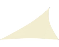 vidaXL Driehoeksvormig Zonnescherm - Zonnescherm - Zonnescherm driehoekig 3x4x5 m oxford stof crèmekleurig - Outdoor Decoratie - Tuindecoratie - Parasol