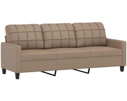 vidaXL - Driezitsbank - 180 - cm - kunstleer - cappuccinokleurig