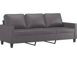 vidaXL - Driezitsbank - 180 - cm - kunstleer - grijs