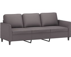 vidaXL - Driezitsbank - 180 - cm - kunstleer - grijs