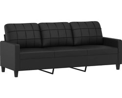 vidaXL - Driezitsbank - 180 - cm - kunstleer - zwart