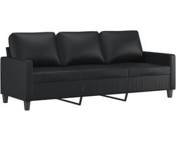 vidaXL - Driezitsbank - 180 - cm - kunstleer - zwart