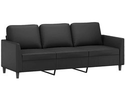 vidaXL - Driezitsbank - 180 - cm - kunstleer - zwart