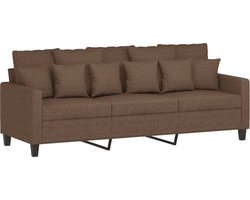 vidaXL - Driezitsbank - 180 - cm - stof - bruin