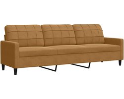 vidaXL - Driezitsbank - 210 - cm - fluweel - bruin