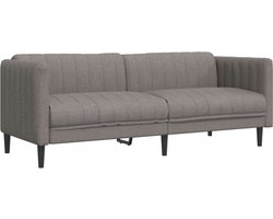 vidaXL - Driezitsbank - stof - taupe