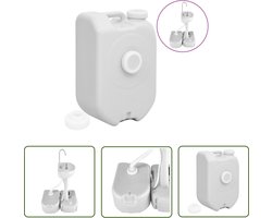 vidaXL Drinkwatertank - Watertank - Watertank draagbaar met adapter 24 L grijs - Waterreservoir - Buitentafel - Tuinaccessoires