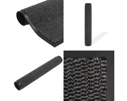 vidaXL Droogloopmat rechthoekig getuft 120x180 cm antraciet - Deurmat - Deurmatten - Droogloopmat - Droogloopmatten