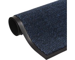vidaXL - Droogloopmat - rechthoekig - getuft - 60x90 - cm - blauw