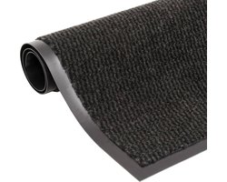 vidaXL - Droogloopmat - rechthoekig - getuft - 90x150 - cm - antraciet