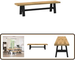 vidaXL Eetbank NOAIN - 180x40x45 cm - Massief Grenenhout Eetbank - Salontafel - Massief Hout - Grenenhout - Landelijk Meubilair