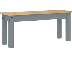 vidaXL - Eetkamerbank - Panama - 105x30x45 - cm - massief - grenenhout - grijs