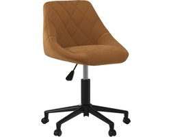 vidaXL - Eetkamerstoel - draaibaar - fluweel - bruin