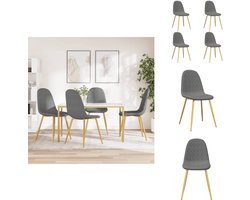 vidaXL Eetkamerstoel - Eetkamerstoelen - Stoel - Stoelen - Eetkamerstoelen 4 st fluweel lichtgrijs