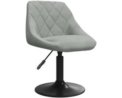 vidaXL - Eetkamerstoel - fluweel - lichtgrijs