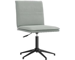 vidaXL - Eetkamerstoel - fluweel - lichtgrijs