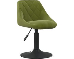 vidaXL - Eetkamerstoel - fluweel - lichtgroen