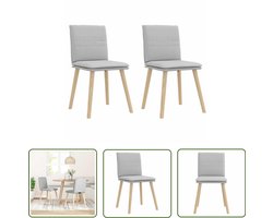 vidaXL Eetkamerstoelen 2 st - Wolk Grijs Eettafelstoel - Eetkamerstoel - Woonkamerstoel - Moderne Stoel - Grijze Stoel