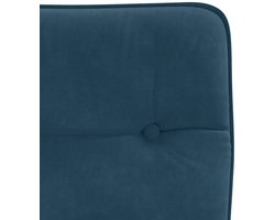 vidaXL - Eetkamerstoelen - 6 - st - fluweel - blauw