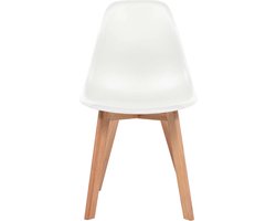 vidaXL Eetkamerstoelen 6 st kunststof wit Eetkamerstoelen - Salontafel - Dining Chairs - Koffiezetapparaat - Woonkamer Meubels