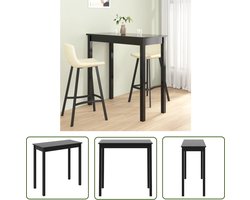 vidaXL Eetkamertafel - Staantor Tafel - Bartafel 115x55x107 cm MDF zwart - Bartafel - Kleine Tafel - Modern Tafellamp