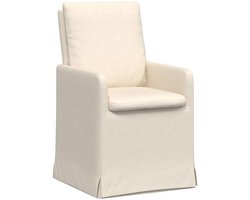 vidaXL - Eetstoelen - 2 - pcs - Beige - 57 - x - 67 - x - 98 - cm - Linnen