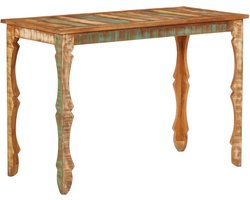 vidaXL - Eettafel - 110x52x76 - cm - gerecycled - massief - hout