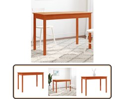 vidaXL Eettafel - 110x55x75 cm - Grenenhout - Wasbruin Eetkamertafel - Eettafel - Grenenhouten Tafel - Ronde Tafel - Kleine Eettafel