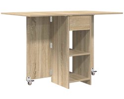 vidaXL - Eettafel - 115 - x - 70 - x - 75 - cm - Bewerkt - hout - Sonoma - Eiken - Rechthoekig