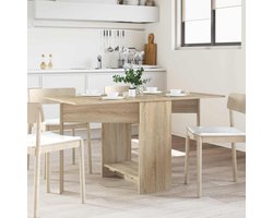 vidaXL - Eettafel - 138 - x - 70 - x - 73,5 - cm - Bewerkt - hout - Sonoma - Eiken