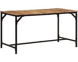 vidaXL - Eettafel - 140x70x75 - cm - massief - hout - ruw - mangohout