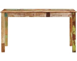 vidaXL - Eettafel - 140x70x76 - cm - massief - gerecycled - hout