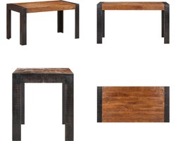 vidaXL - Eettafel - 140x70x76 - cm - massief - ruw - mangohout