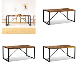 vidaXL - Eettafel - 180 - cm - massief - gerecycled - hout