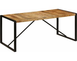 vidaXL - Eettafel - 180 - cm - massief - ruw - mangohout