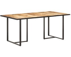 vidaXL - Eettafel - 180 - cm - ruw - mangohout
