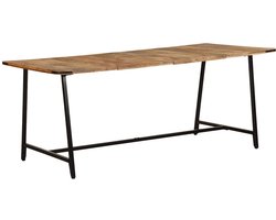 vidaXL - Eettafel - 180x90x75 - cm - massief - mangohout