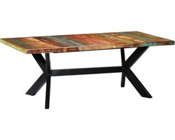 vidaXL - Eettafel - 200x100x75 - cm - massief - gerecycled - hout