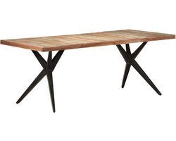 vidaXL - Eettafel - 200x90x76 - cm - massief - gerecycled - hout
