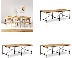 vidaXL - Eettafel - 240 - cm - massief - mangohout