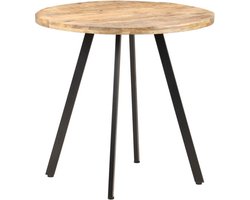 vidaXL - Eettafel - 80 - cm - ruw - mangohout