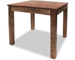vidaXL - Eettafel - 82x80x76 - cm - gemengd - gerecycled - hout